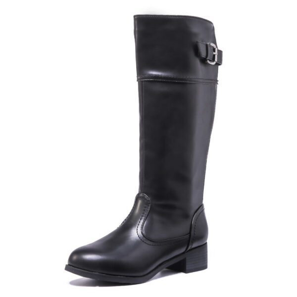 TTP Knee High Boot with Buckle Decor and Elasticated Back Shaft XB8229 - Image 2