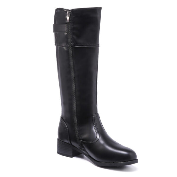 TTP Knee High Boot with Buckle Decor and Elasticated Back Shaft XB8229 - Image 8