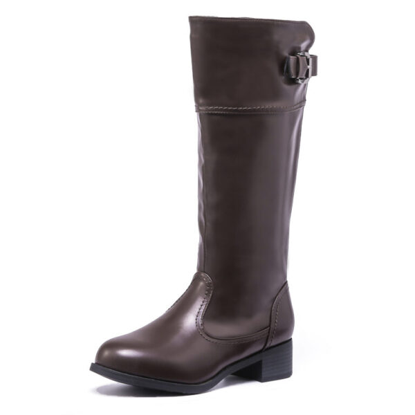 TTP Knee High Boot with Buckle Decor and Elasticated Back Shaft XB8229 - Image 12