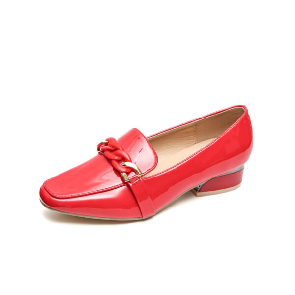 TTP Classic Square Toe Patent Loafers with Decor JSF9 - Image 10