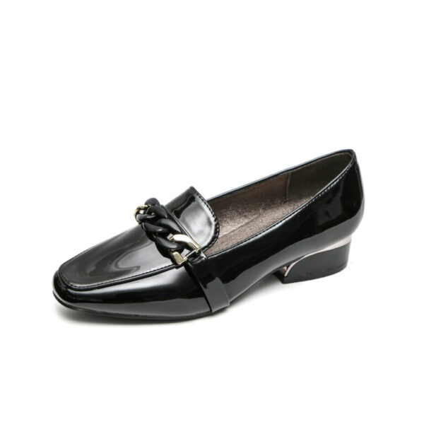 TTP Classic Square Toe Patent Loafers with Decor JSF9 - Image 22