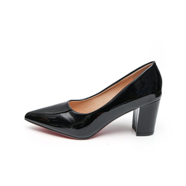 TTP Sleek Patent Block Heel Point Toe Courts JSF-1 - Image 2