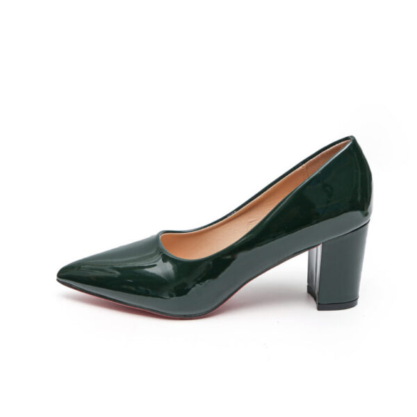 TTP Sleek Patent Block Heel Point Toe Courts JSF-1 - Image 7