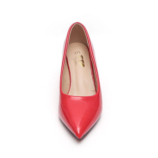 TTP Sleek Patent Block Heel Point Toe Courts JSF-1 - Image 15