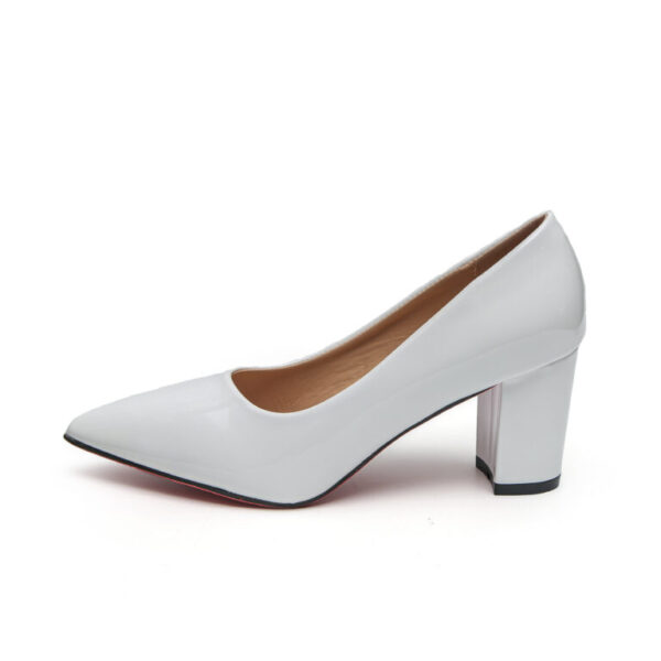 TTP Sleek Patent Block Heel Point Toe Courts JSF-1 - Image 19