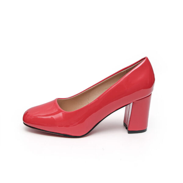 TTP Classic Patent Block Heel Slip on Courts JSF15 - Image 20