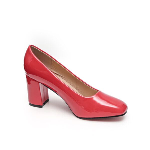 TTP Classic Patent Block Heel Slip on Courts JSF15 - Image 23