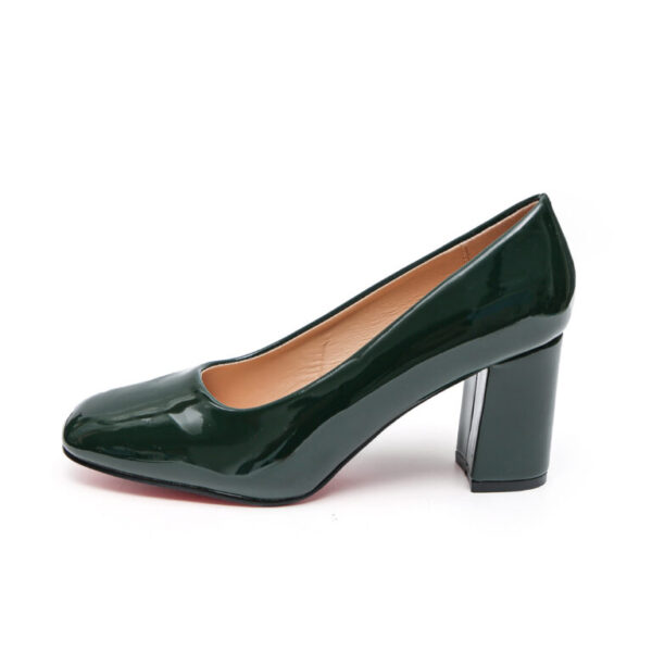 TTP Classic Patent Block Heel Slip on Courts JSF15 - Image 13