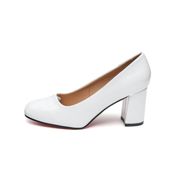 TTP Classic Patent Block Heel Slip on Courts JSF15 - Image 25