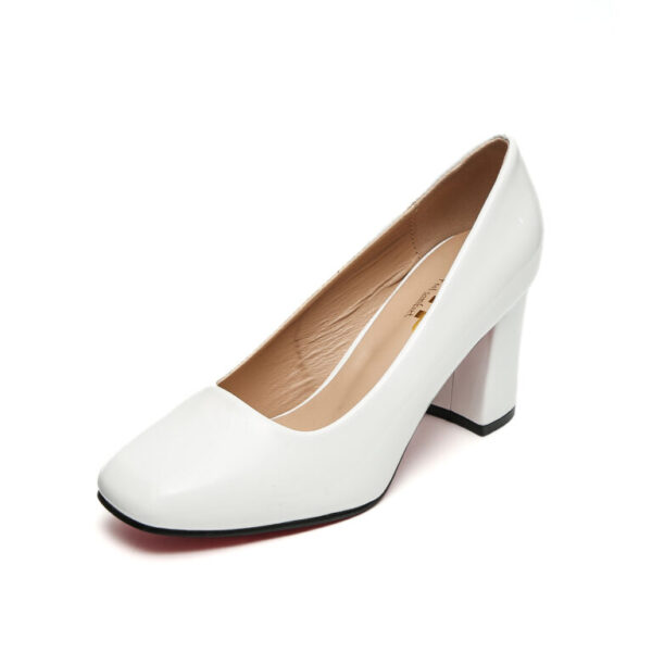 TTP Classic Patent Block Heel Slip on Courts JSF15 - Image 26