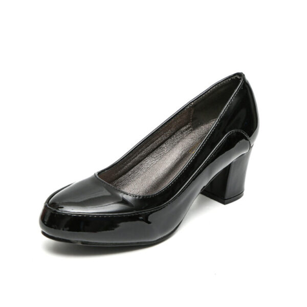 TTP Comfortable Block Heel Patent Courts JSF10 - Image 4