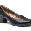 TTP Ladies Block Heel Square Toe Brogue Courts 6252-3