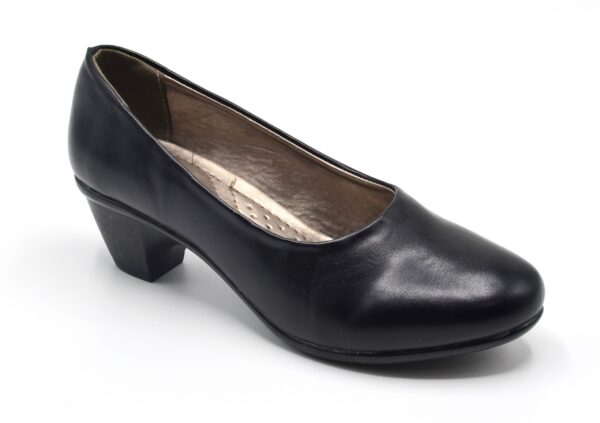 TTP Classic Low Heel Plain Round Toe Court Shoe