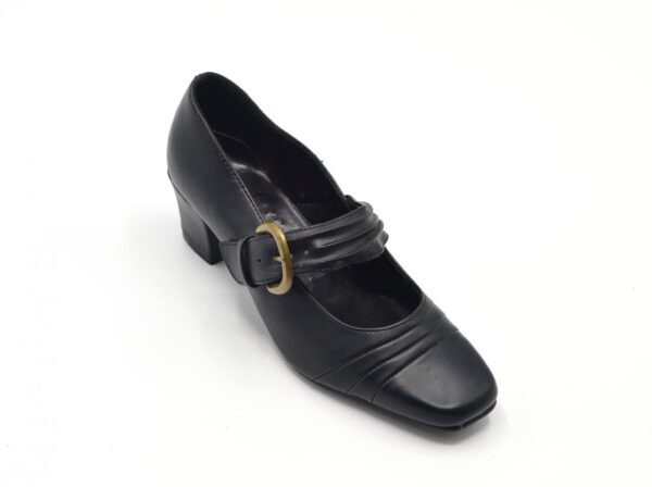 Fantique Square Toe Block Heel Courts with Buckle - Image 2