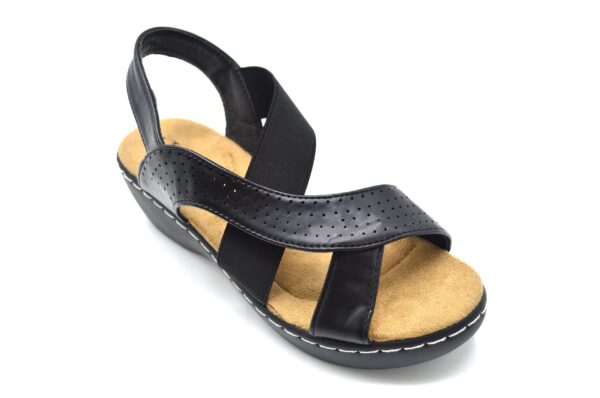 TTP Ladies Comfortable Elastic Strap Sandals with Cut-Out Details - Image 2