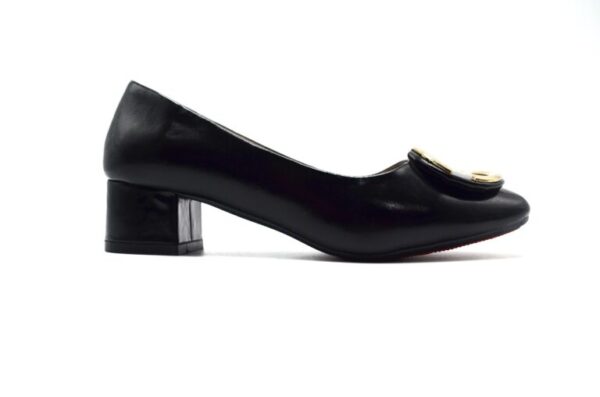 TTP Ladies Block Heel Court Shoe with Subtle Decor - Image 10