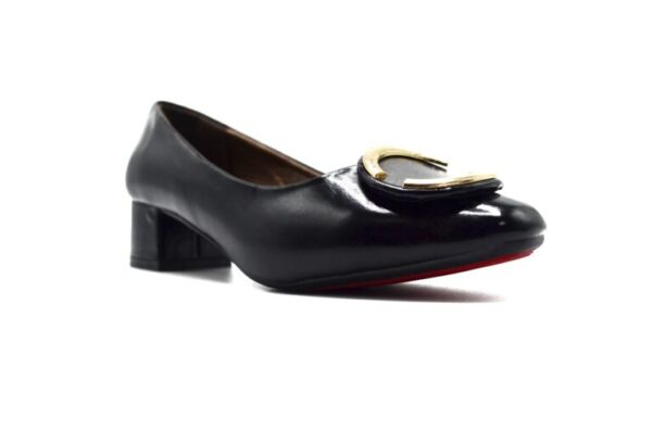 TTP Ladies Block Heel Court Shoe with Subtle Decor - Image 8