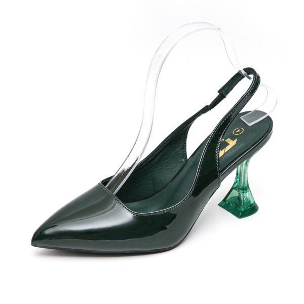 TTP Ladies Slingback Patent Spool Heels JSF22 - Image 9