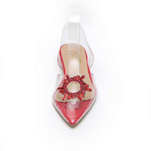 TTP - Ladies Clear Fashion Slingback Flat with Decor JSF25 - Image 36