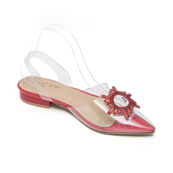 TTP - Ladies Clear Fashion Slingback Flat with Decor JSF25 - Image 35