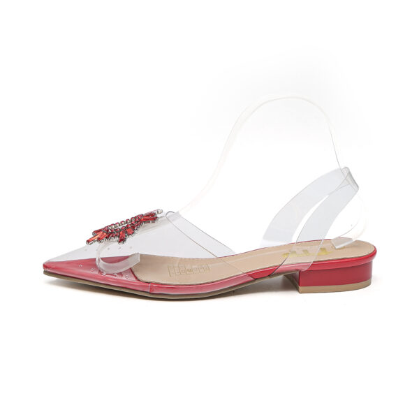 TTP - Ladies Clear Fashion Slingback Flat with Decor JSF25 - Image 32