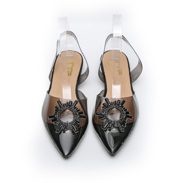 TTP - Ladies Clear Fashion Slingback Flat with Decor JSF25 - Image 31