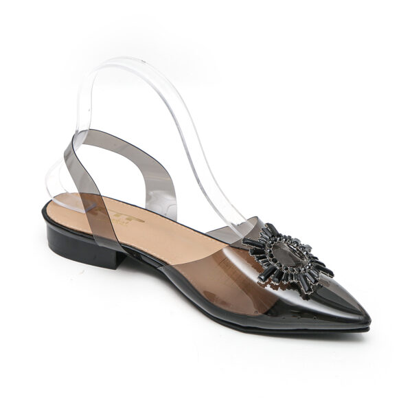 TTP - Ladies Clear Fashion Slingback Flat with Decor JSF25 - Image 29