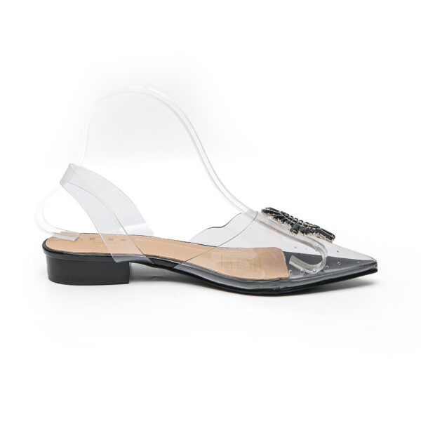 TTP - Ladies Clear Fashion Slingback Flat with Decor JSF25 - Image 22