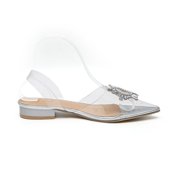 TTP - Ladies Clear Fashion Slingback Flat with Decor JSF25 - Image 16