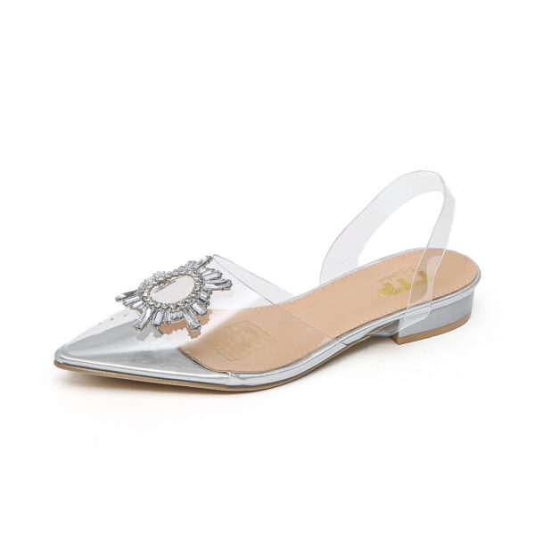 TTP - Ladies Clear Fashion Slingback Flat with Decor JSF25 - Image 15