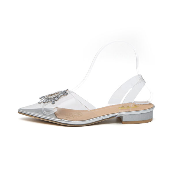 TTP - Ladies Clear Fashion Slingback Flat with Decor JSF25 - Image 14