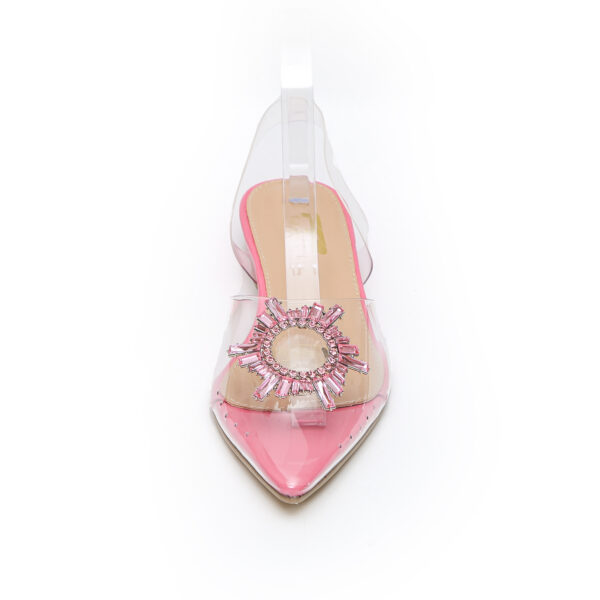 TTP - Ladies Clear Fashion Slingback Flat with Decor JSF25 - Image 6