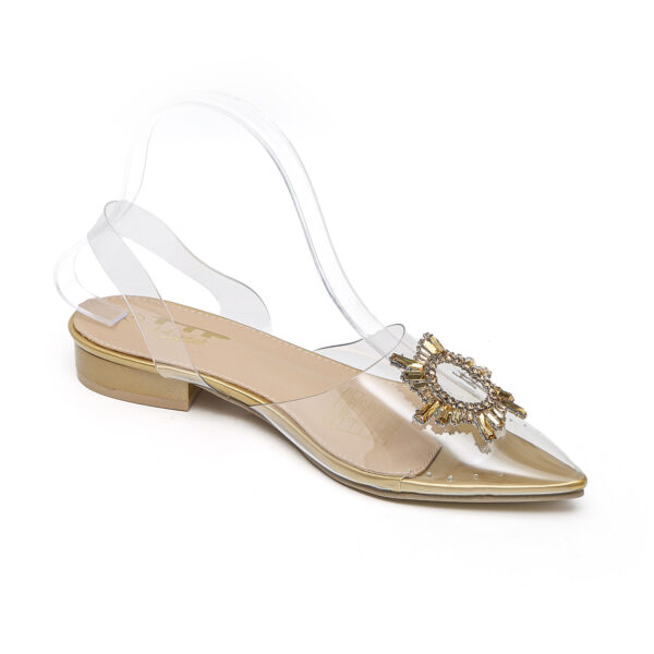 TTP - Ladies Clear Fashion Slingback Flat with Decor JSF25 - Image 11