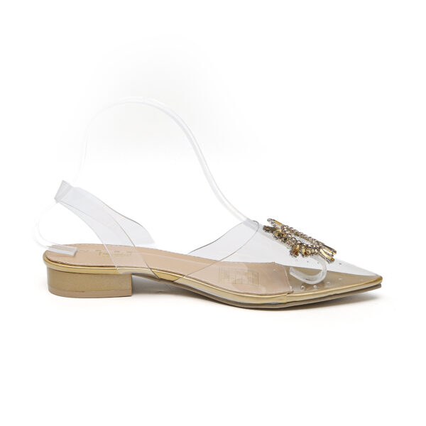 TTP - Ladies Clear Fashion Slingback Flat with Decor JSF25 - Image 10