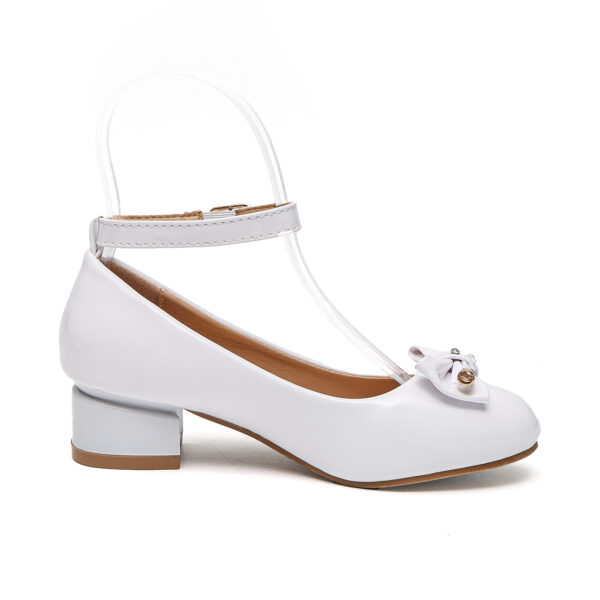 TTP - Girls Ankle Strap Courts with Bow Detailing JSF31 - Image 3