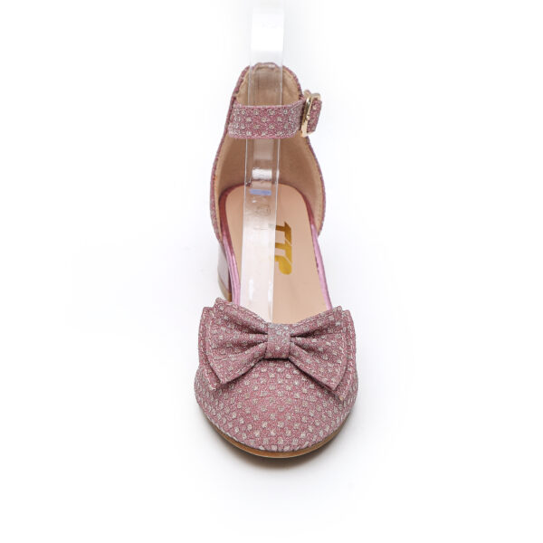 TTP - Girls D'Orsay style Shoe with Ankle Strap and Bow Detailing JSF30 - Image 5