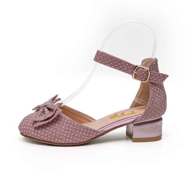 TTP - Girls D'Orsay style Shoe with Ankle Strap and Bow Detailing JSF30 - Image 2