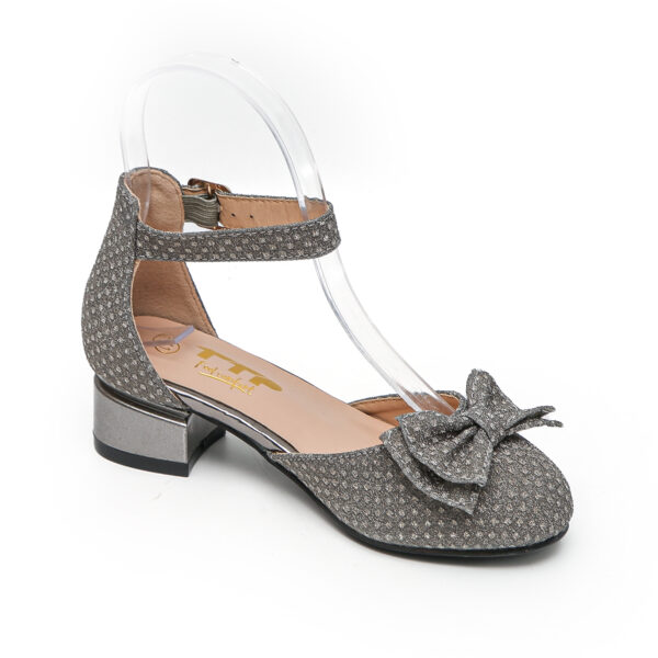 TTP - Girls D'Orsay style Shoe with Ankle Strap and Bow Detailing JSF30 - Image 10