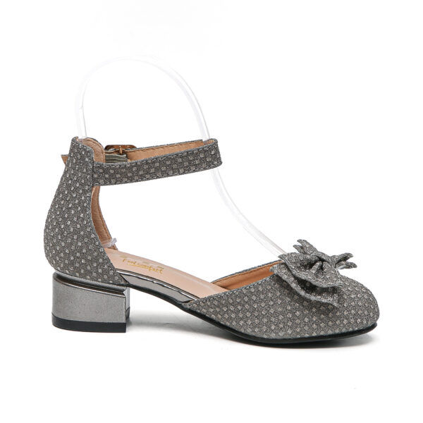 TTP - Girls D'Orsay style Shoe with Ankle Strap and Bow Detailing JSF30 - Image 9