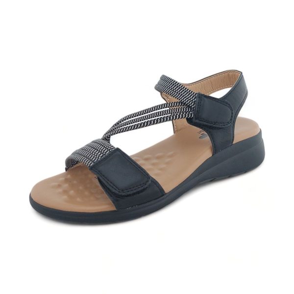 TTP Women Strappy Cushioned Sandal with Velcro Ankle Strap XB2308-2 - Image 14