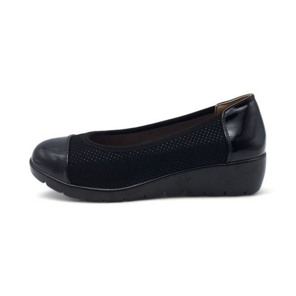 TTP Women Black Wedge Round Toe Loafers XB3508-1 - Image 5