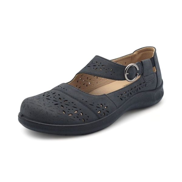 TTP Women Loafers with Elasticated Ankle Strap and Cut out Decor HT5601