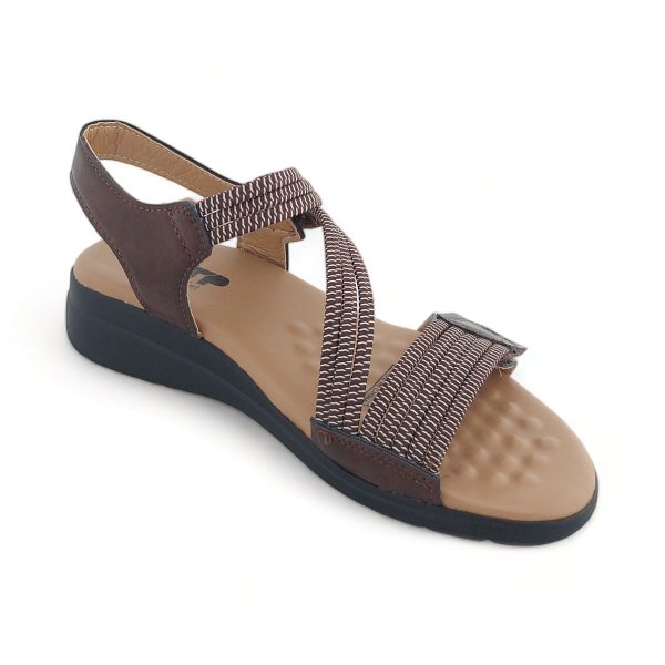 TTP Women Strappy Cushioned Sandal with Velcro Ankle Strap XB2308-2 - Image 7