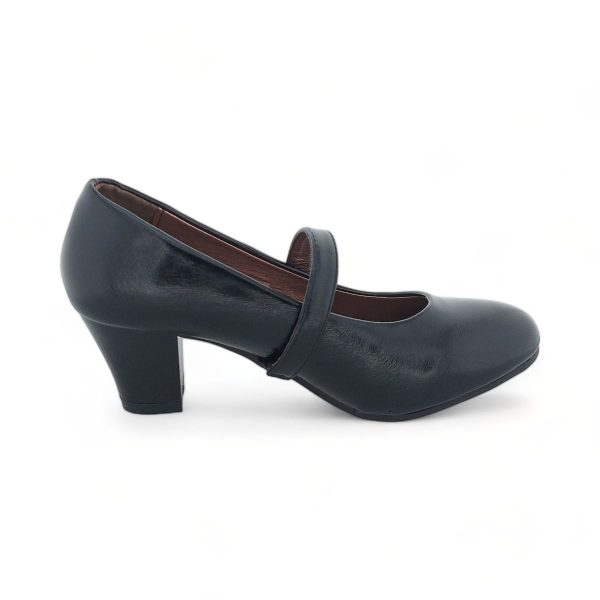 TTP Women Black PU Block Heel Courts PSL1125-11 - Image 2