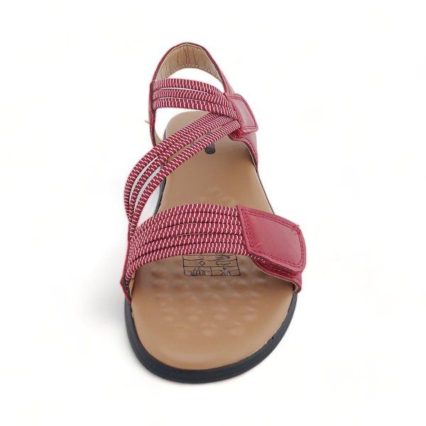 TTP Women Strappy Cushioned Sandal with Velcro Ankle Strap XB2308-2 - Image 4