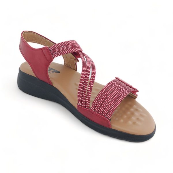 TTP Women Strappy Cushioned Sandal with Velcro Ankle Strap XB2308-2 - Image 3