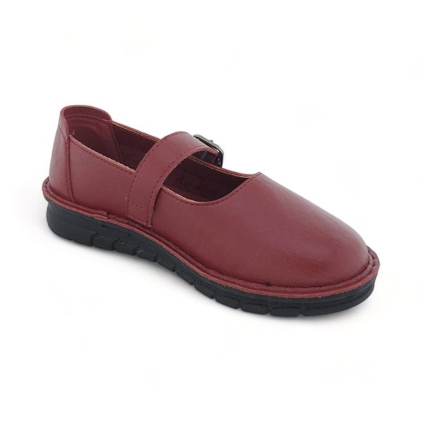 TTP Women Red Round Toe Cushioned Soft Sole Loafers XB7302