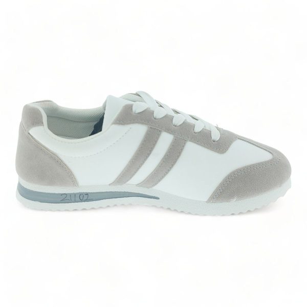 Fashion Women Grey PU Sneakers XB21102 - Image 2