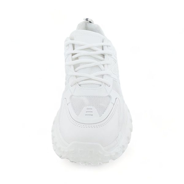 Women PU Pure White Platform Sneakers - Image 3