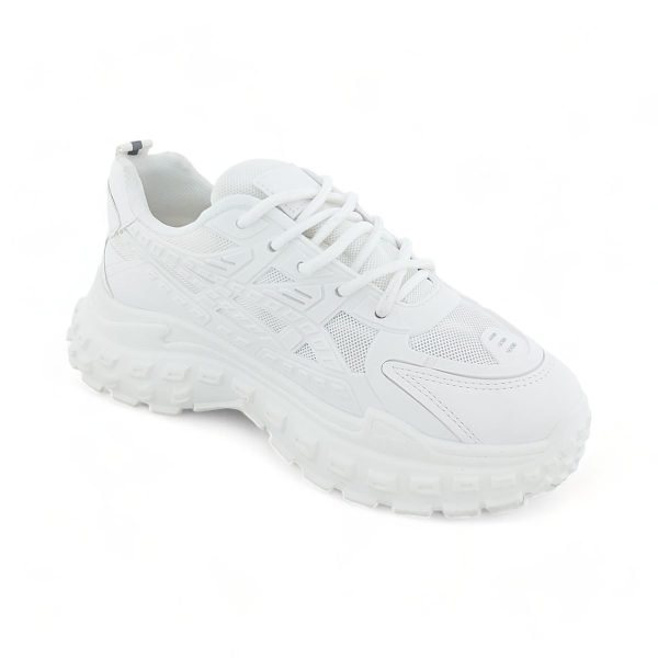 Women PU Pure White Platform Sneakers